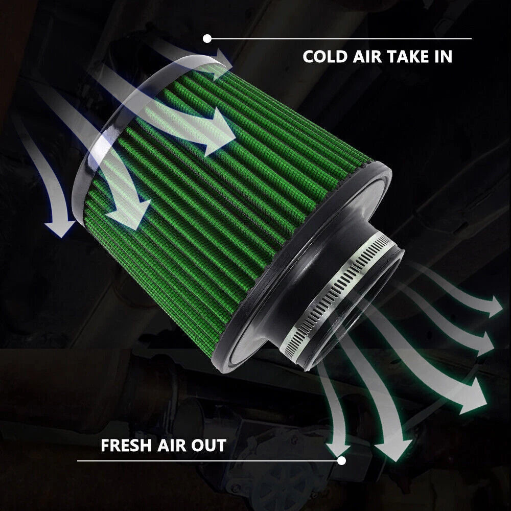 3" Cold Air Intake Cone Replacement Dry Air Filter for