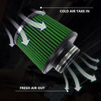 3" Cold Air Intake Cone Replacement Dry Air Filter for