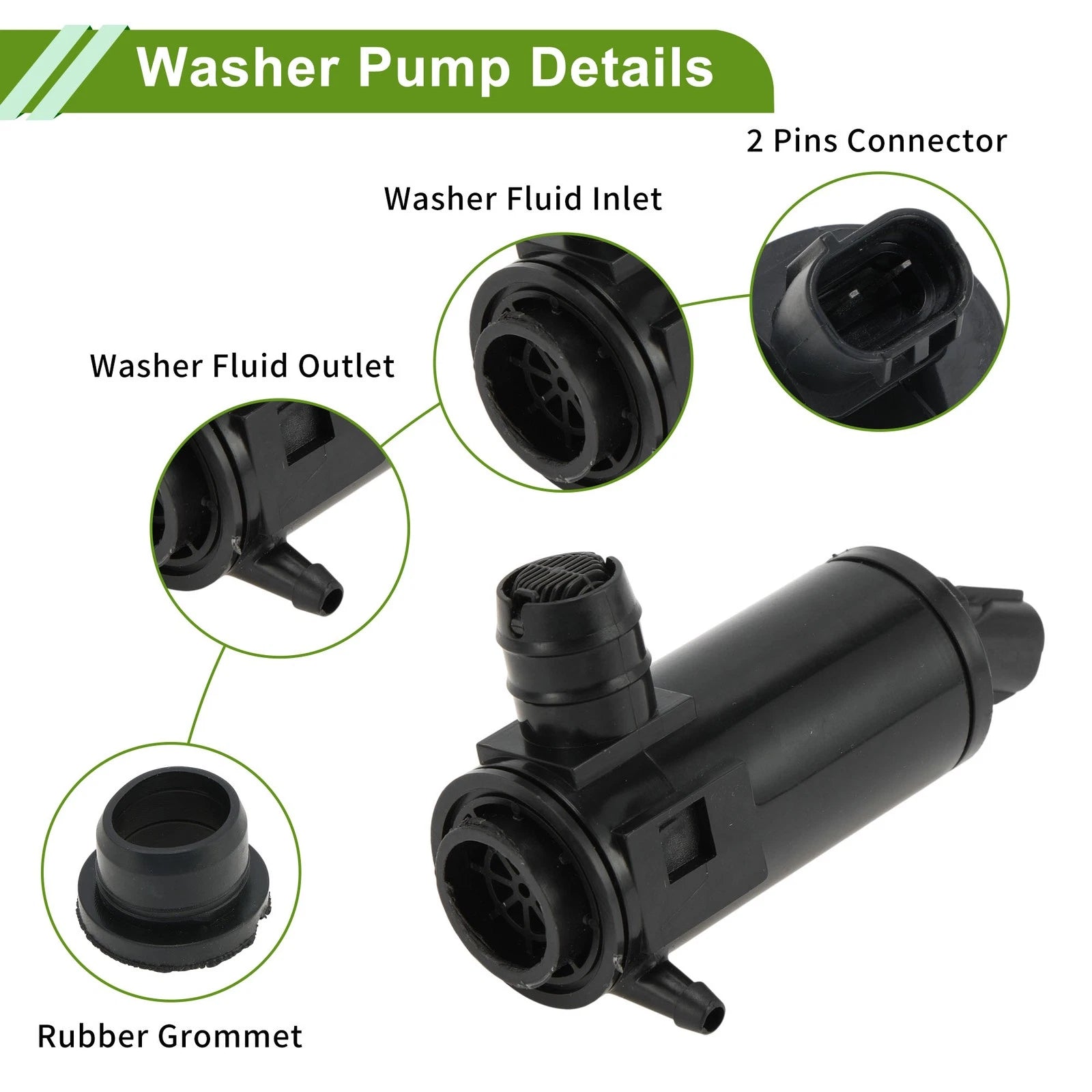 Windshield Washer Pump for Acura Integra (No. 76806TBAA01)