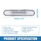 2 x White LED License Plate Lights for Mercedes-Benz C220 (2001-2010)