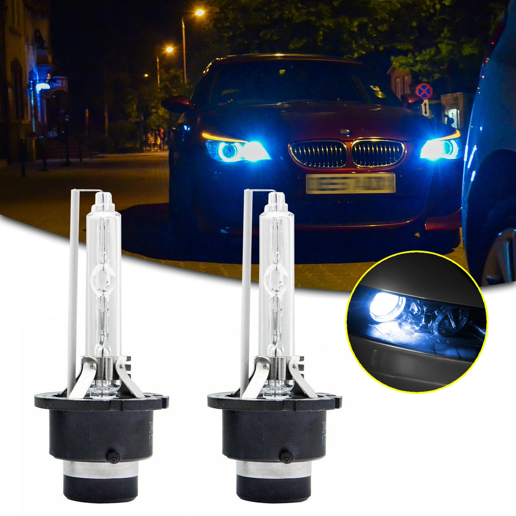2Pcs 8000K Xenon Brilliant Blue HID Headlamp Bulb for D4C D4S D4R (2008–2016)