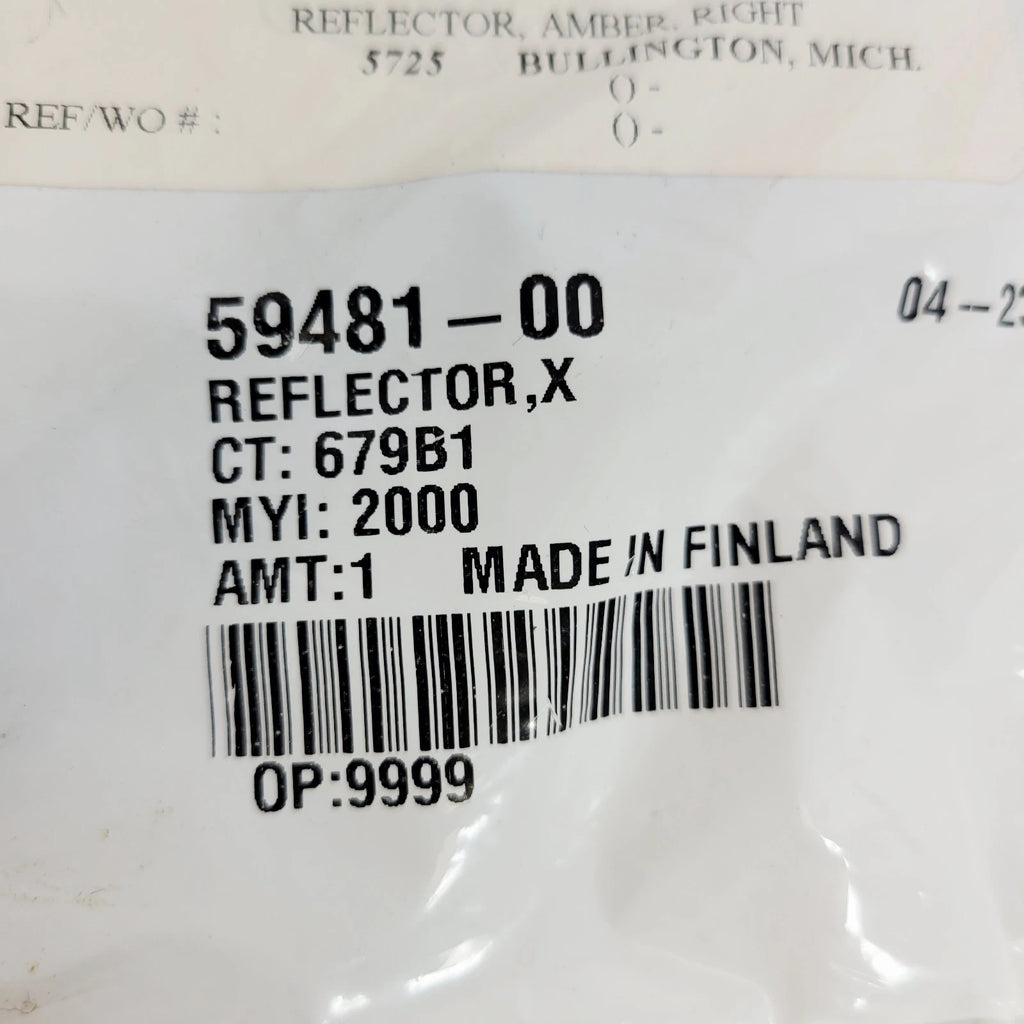 OEM Reflector RH Orange for Harley-Davidson (1990–2000) 59481-00