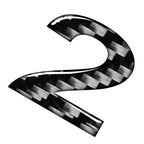 Car Badge Emblem Number Signs Decals Stickers for Wall Window Door (Carbon Black)
