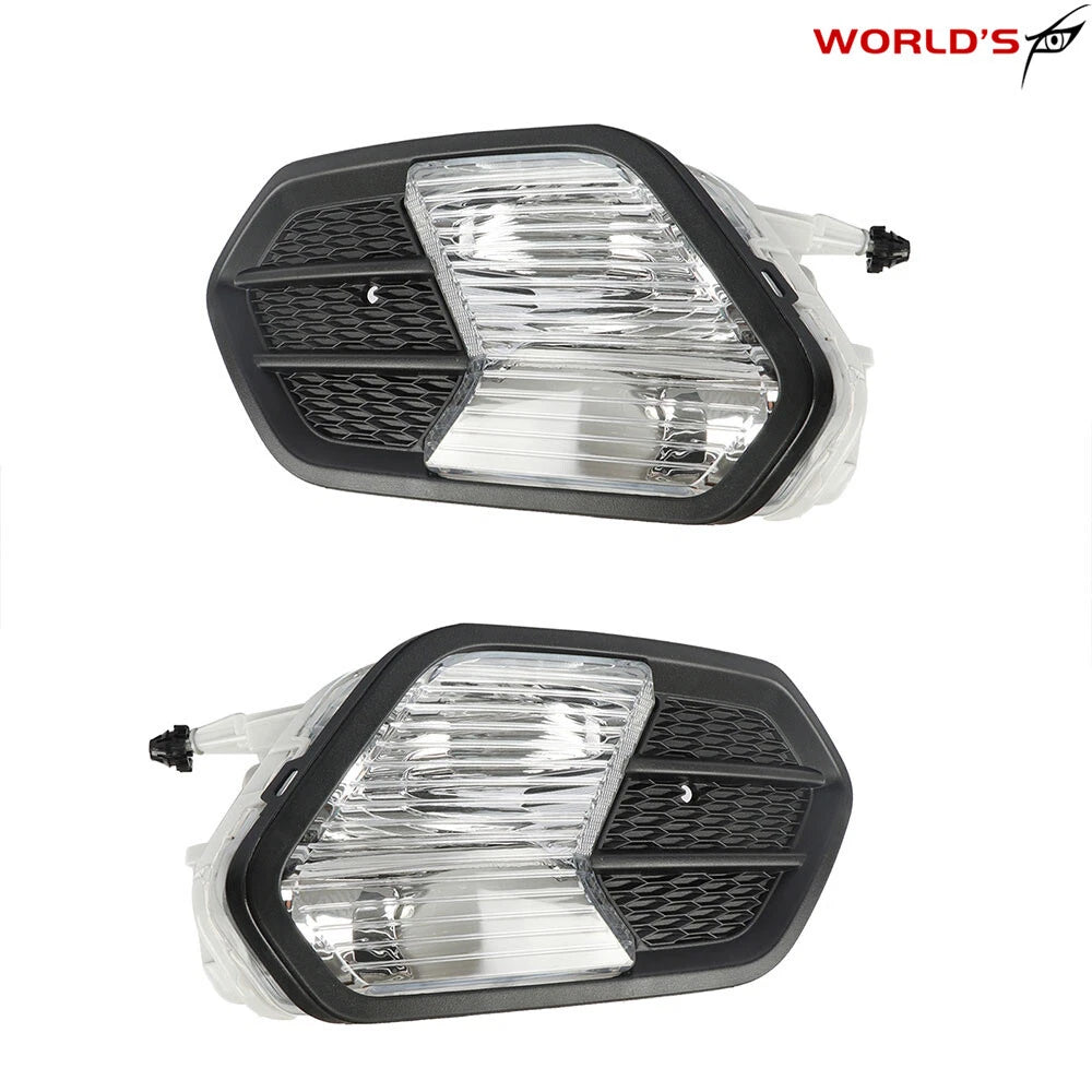 Set of 2 Fog Lights for Ford Escape (2017–2019) Bumper Black Cover