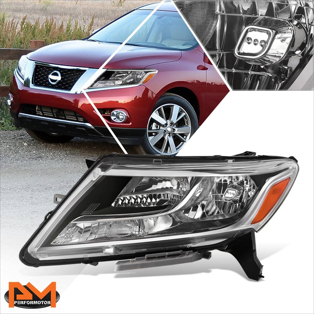 Factory Style Front Driver Side Headlight Lamp Chrome for Nissan Pathfinder (2013–2016)
