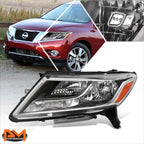 Factory Style Front Driver Side Headlight Lamp Chrome for Nissan Pathfinder (2013–2016)