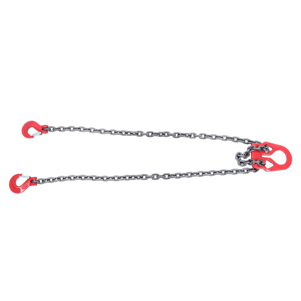 Set of 2 Chain Slings 3/8 Inch x 10 Ft 7100lbs with Adjuster Hooks