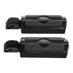 Black Rear Passenger Footpegs for Harley Softail Deluxe (2018–2025)