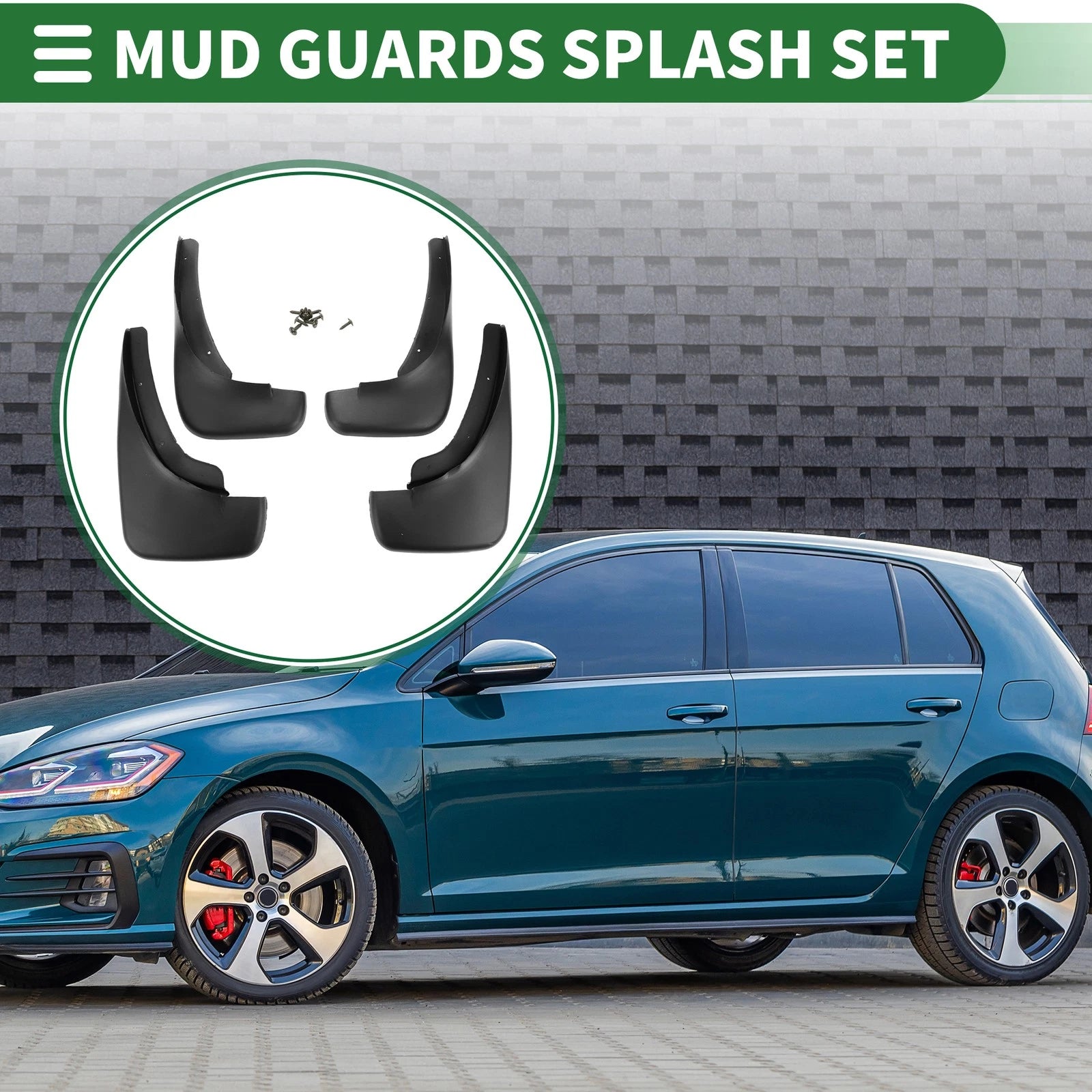 Set of 2 Mud Flaps for Volkswagen Golf (Hatchback) (1999–2005)