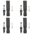 Set of 4 NGK G-Power Platinum Spark Plugs & Coil Boots for W203 C230 (2003–2005)