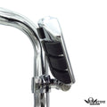 Chrome Waffle Foot Peg Clamp Kit for Harley Sportster Touring (1", 1.25")