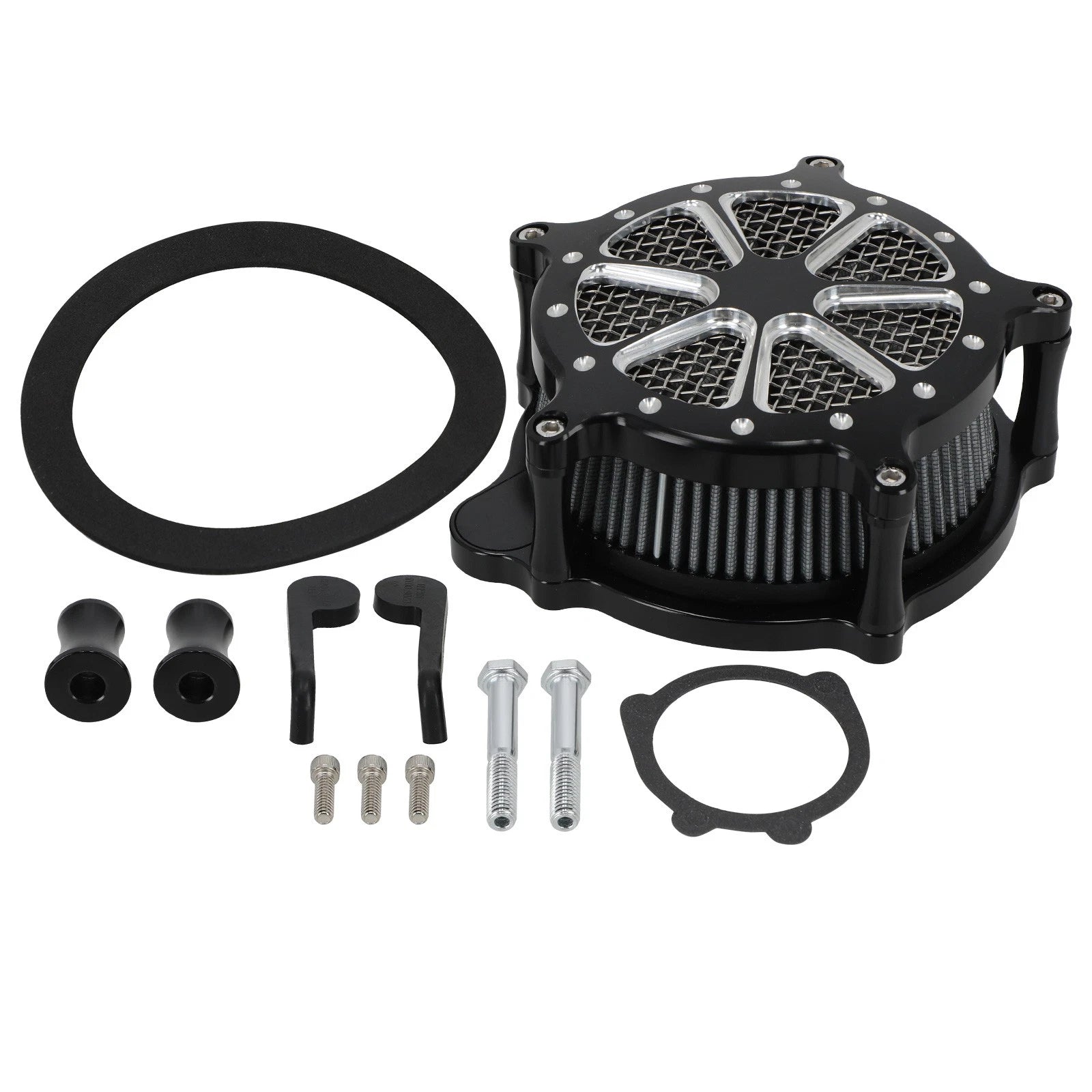 Cylinder Air Cleaner System for Harley Softail Touring (2000–2015) Black