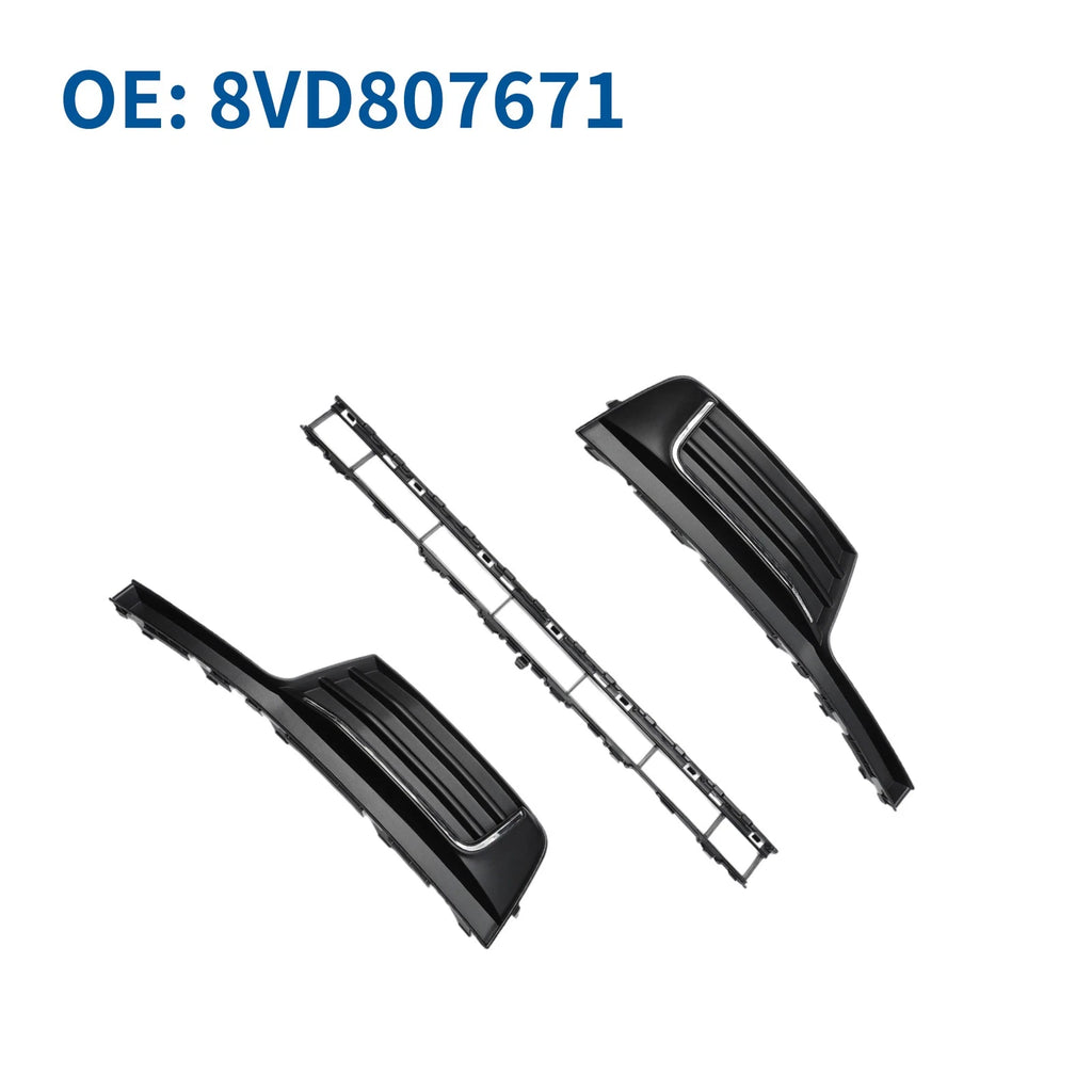 Front Lower Bumper Grille for Audi A3 A3PA (2017–2020) With Trim