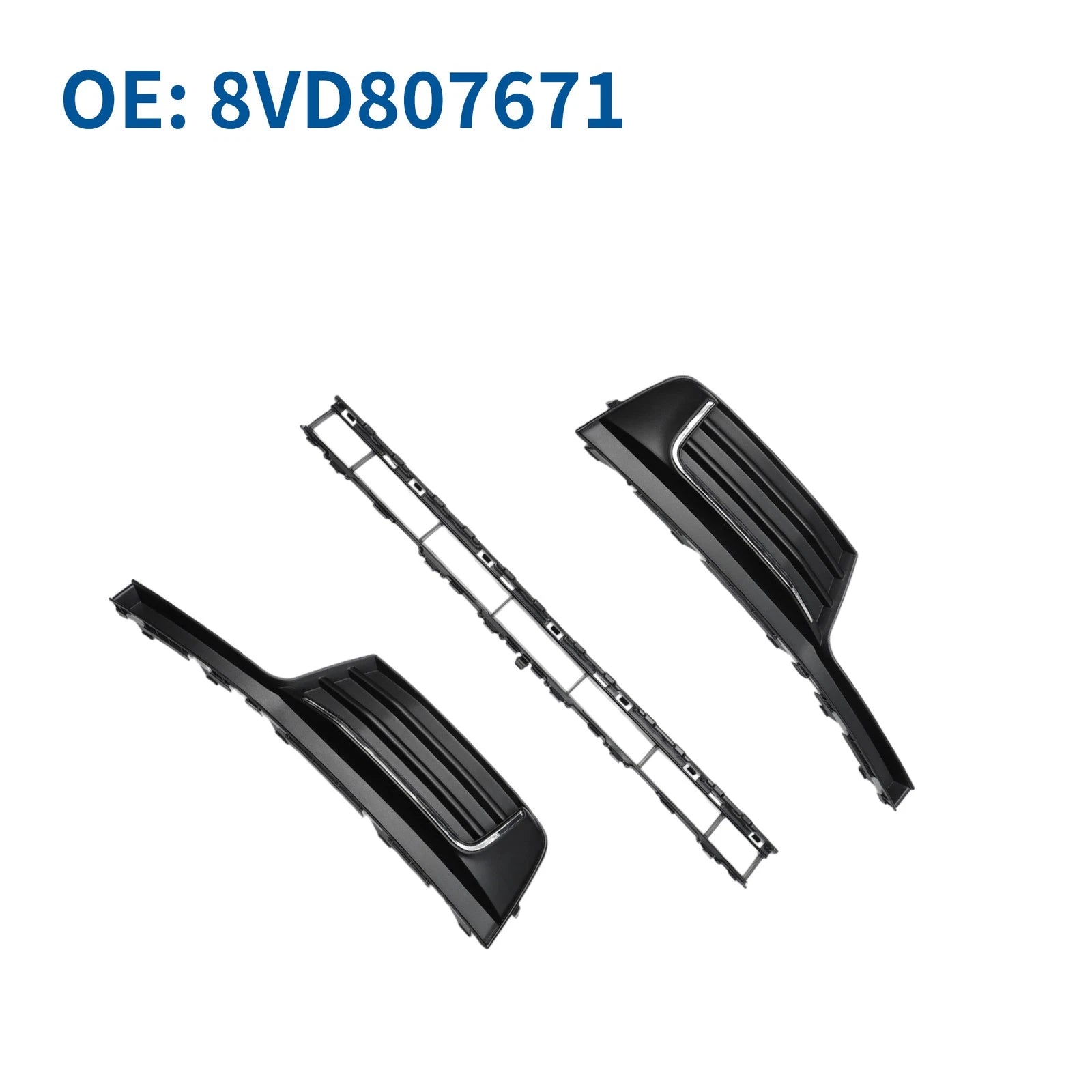 Front Lower Bumper Grille for Audi A3 A3PA (2017–2020) With Trim