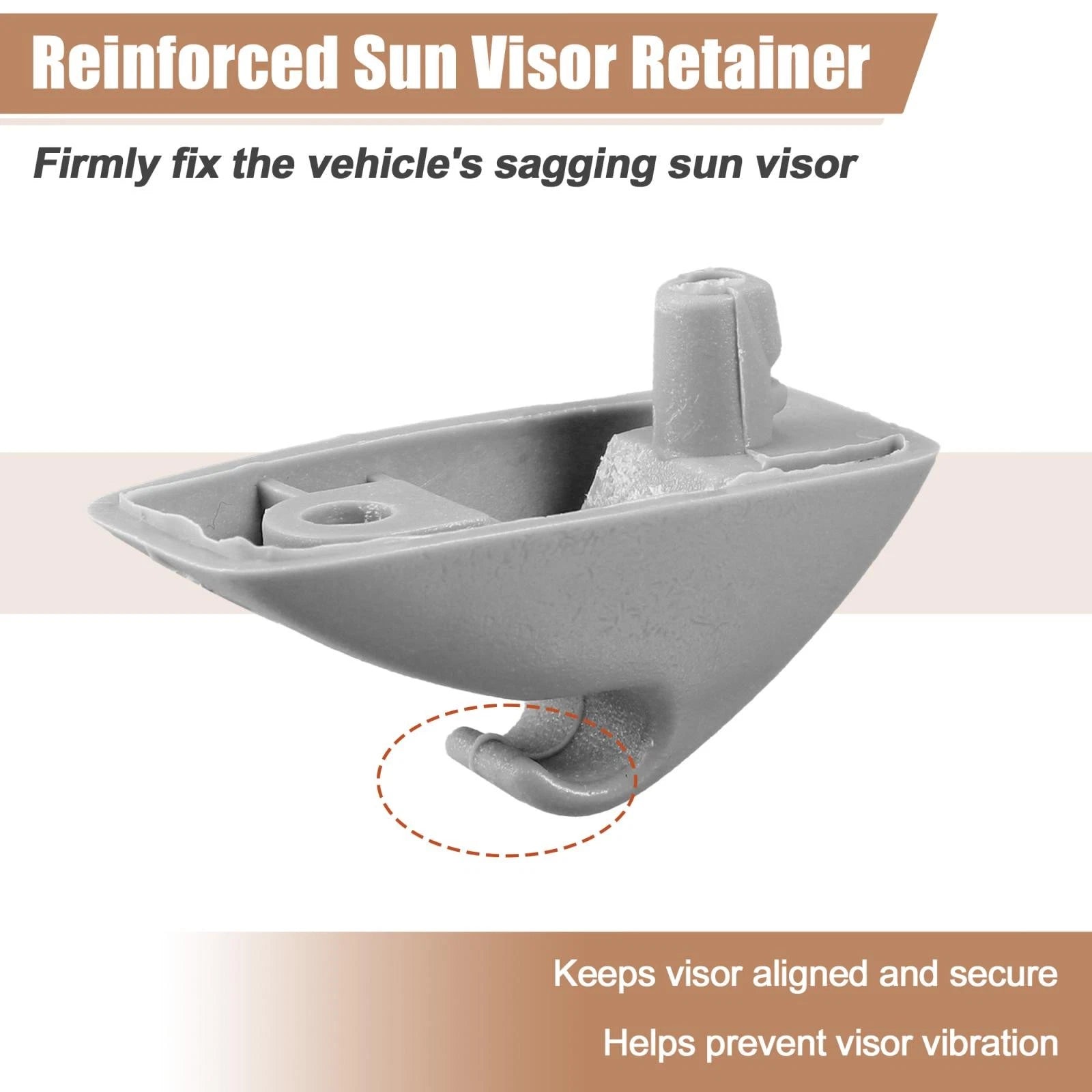 2X Sun Visor Support Clip Retainer for Volkswagen Golf Jetta MK1 (1974–1983)