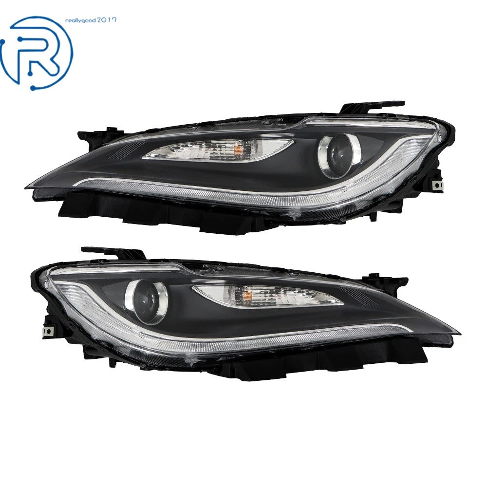 Set of 2 Halogen Headlights for Chrysler 200 (2016-2017)