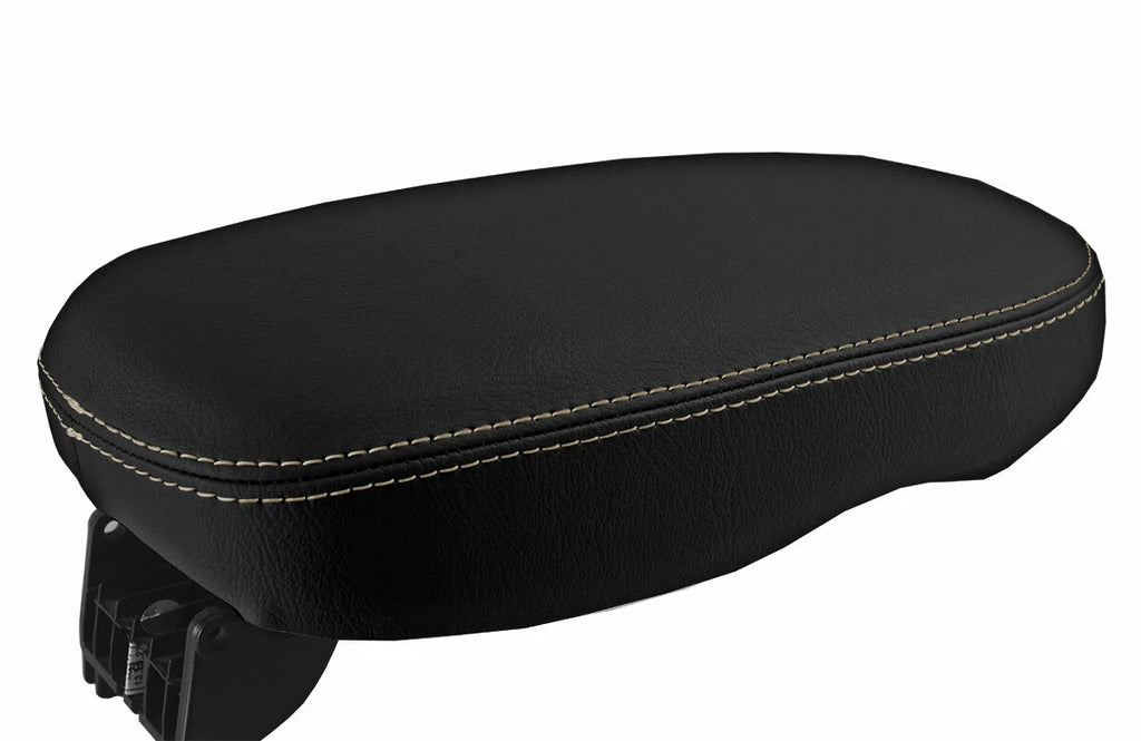 Armrest Cover for Kia Soul (2014–2019) Leather Beige Stitch