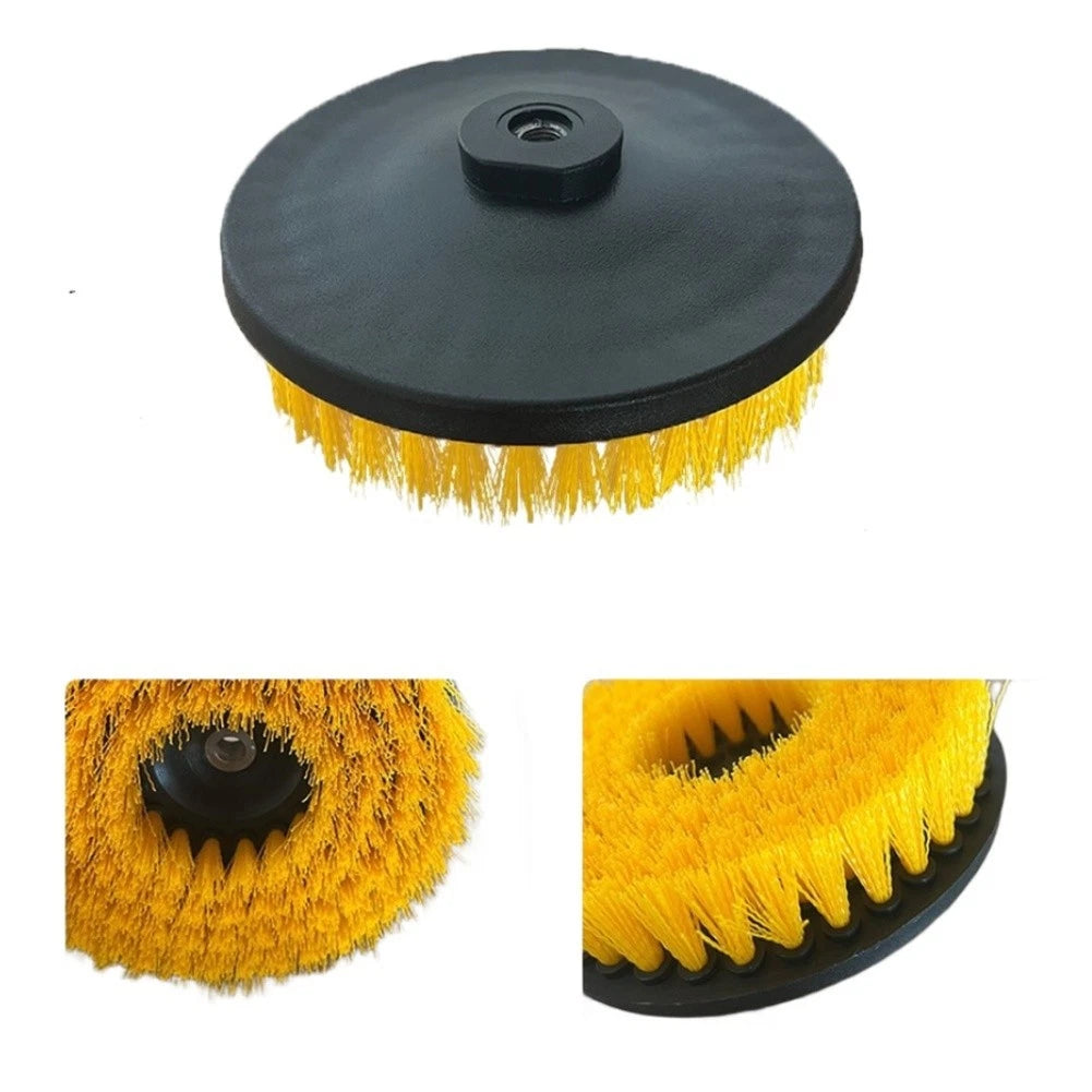 Nylon Scrub Brush Set for Floor Tiles & Bathroom Cleaning (6in & 5in)