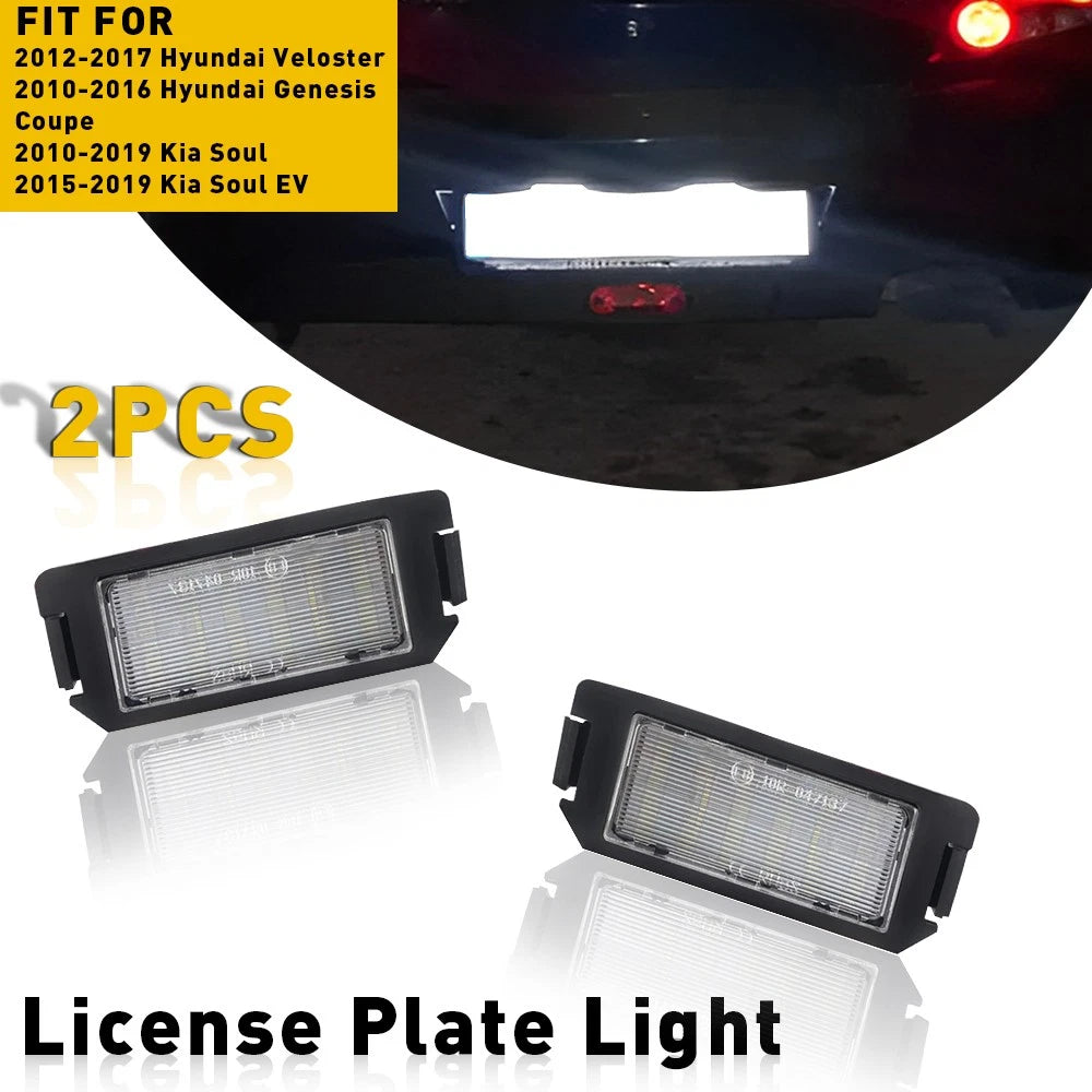 2PC LED License Plate Lights for Kia Soul (2010–2019)
