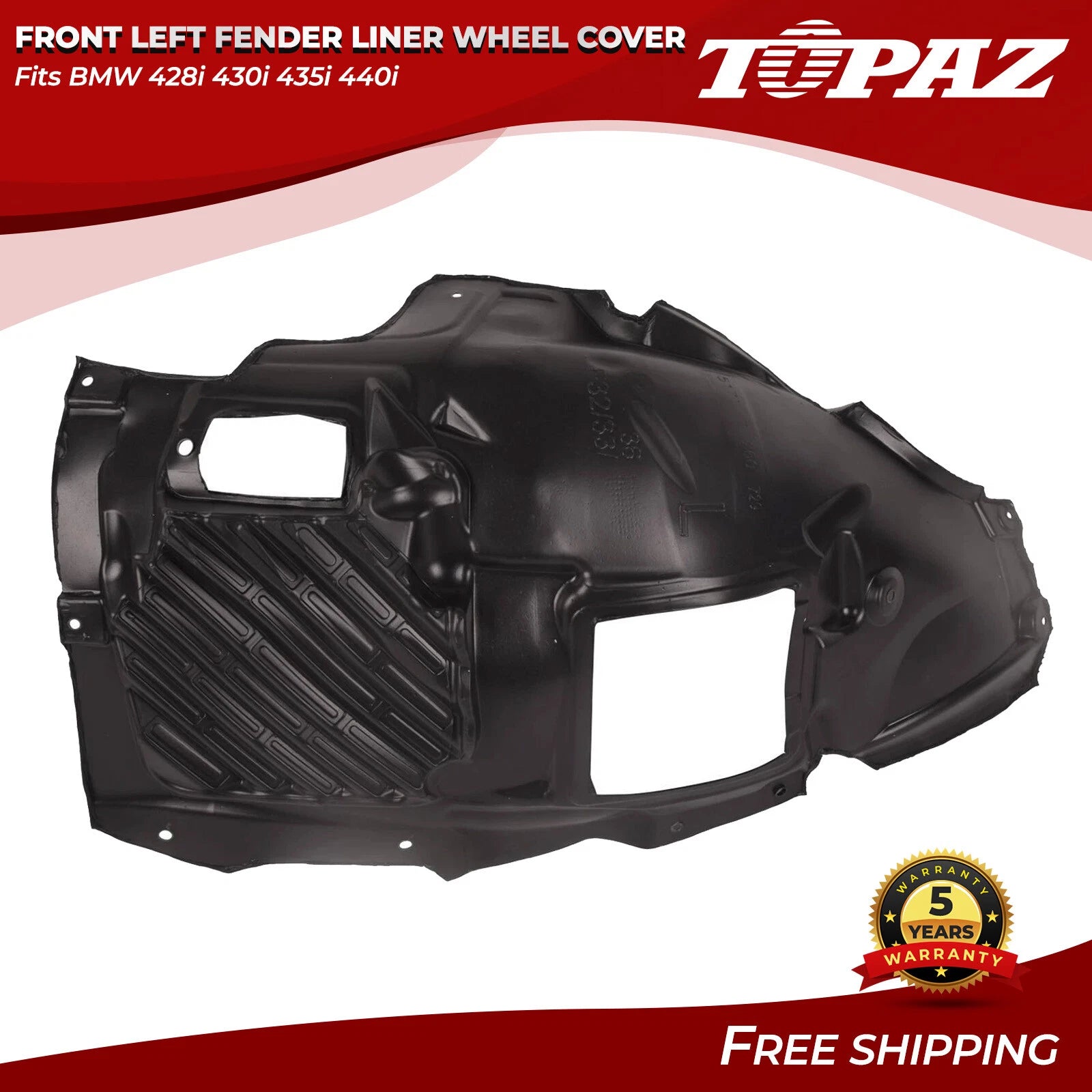 Front Left Fender Liner for BMW 428i 430i 435i 440i (2014–2020)