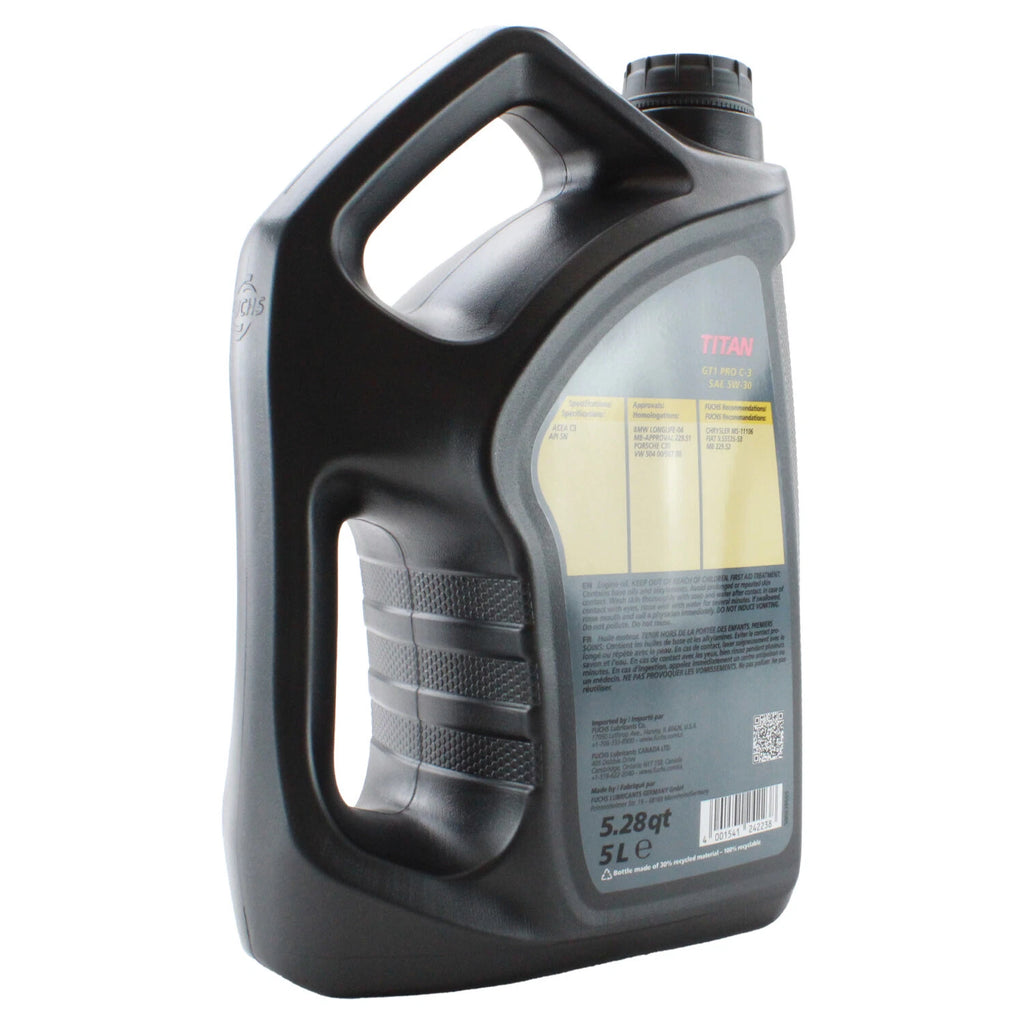 Fuchs Titan GT1 Pro C-3 SAE 5W-30 Engine Oil 5L for Acura Audi BMW MB VW