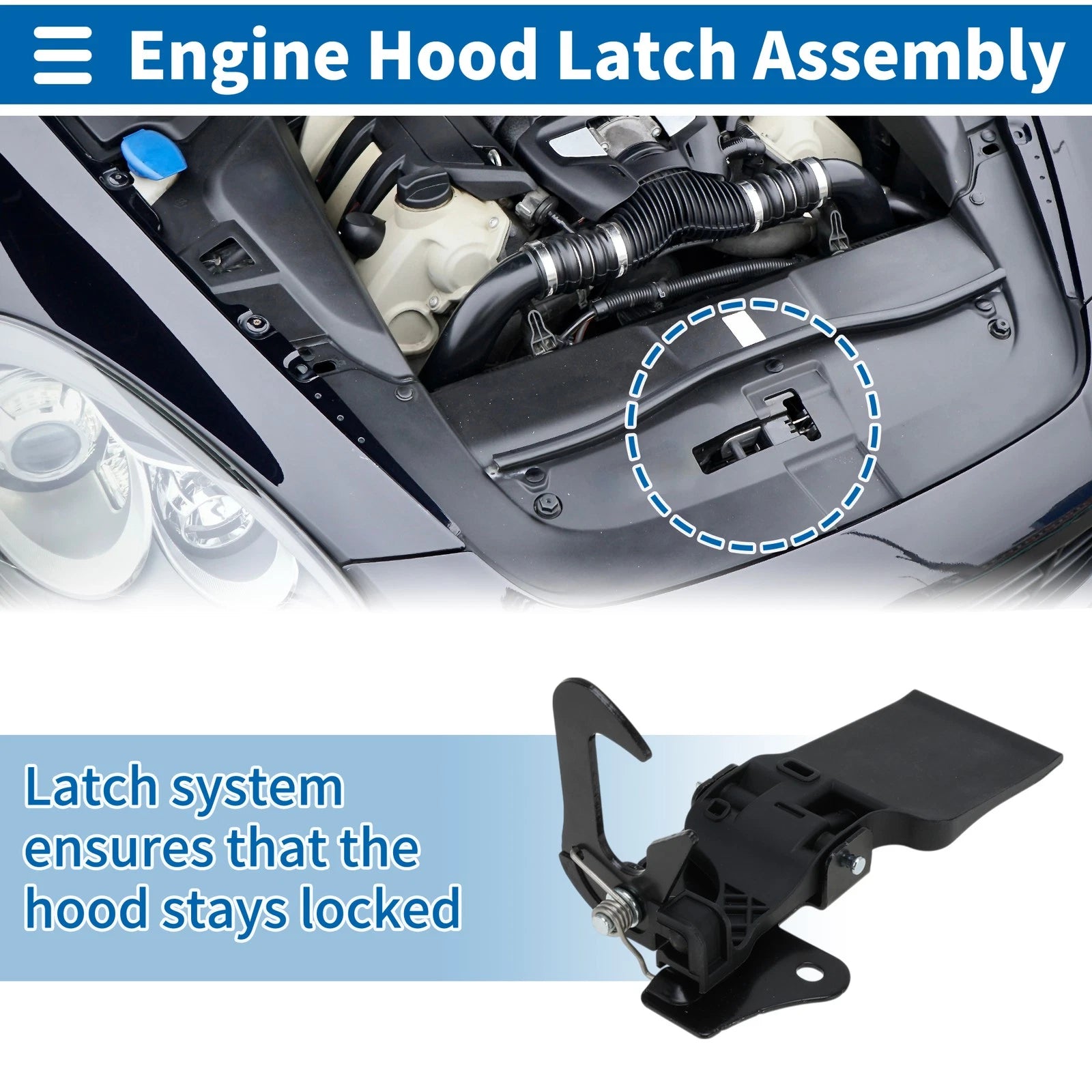 Hood Latch Assembly for Audi Q3 (2011–2018) No. 8U0823480A/B/C