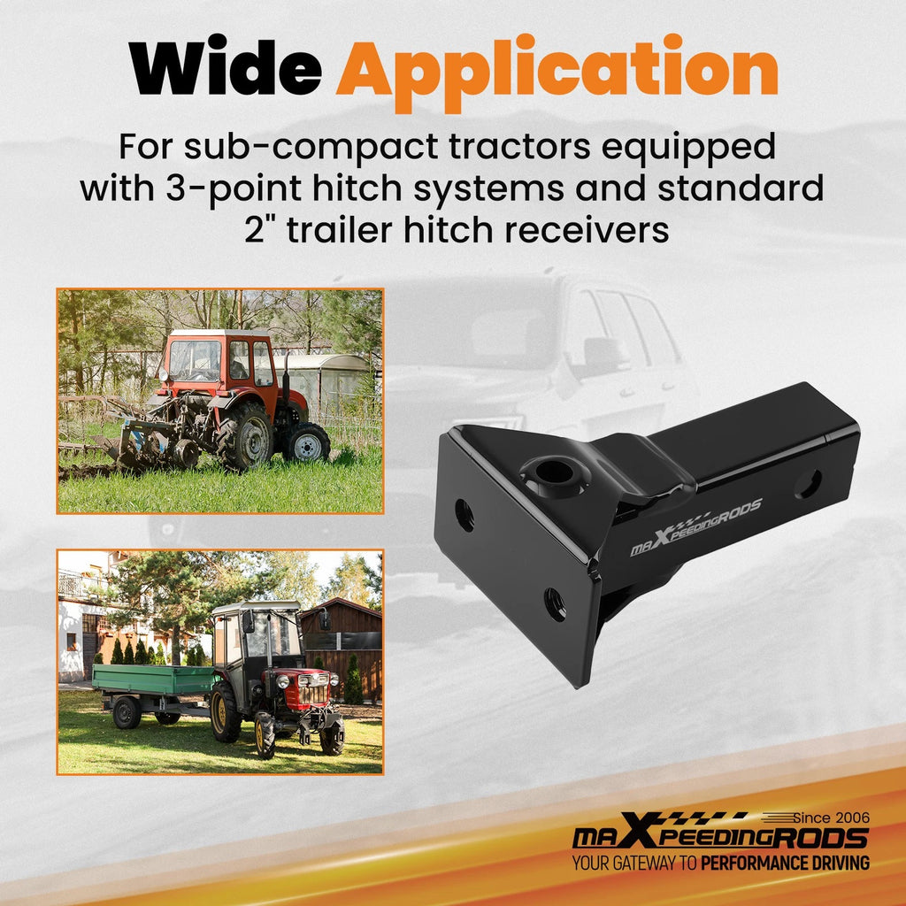 2" Receiver Hitch Adapter for Sub-Compact Tractor (3-Point)