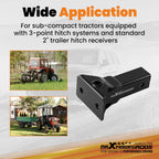 2" Receiver Hitch Adapter for Sub-Compact Tractor (3-Point)