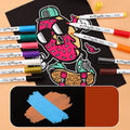 Set of 12 Colorful Acrylic Paint Pens for Multiple Uses