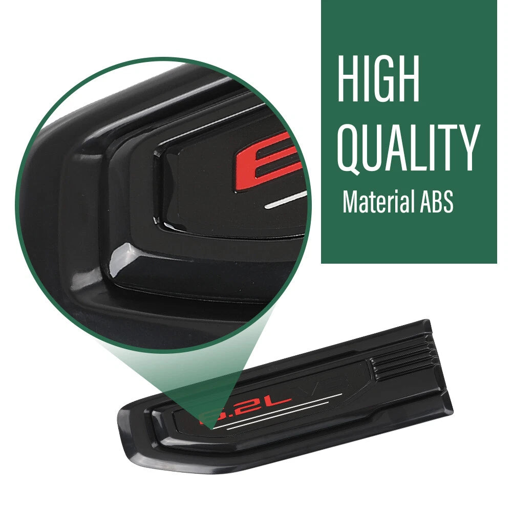 Fender Vent Emblem for GMC Sierra 1500 (2019–2025) Black Left + Right