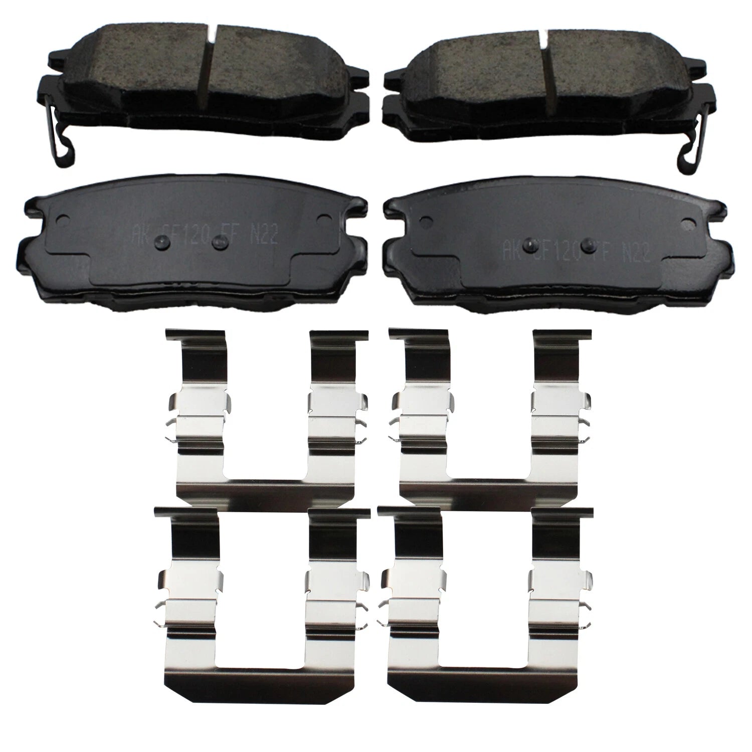 Set of 4 Akebono ProACT Rear Ceramic Disc Brake Pads for Chevy GMC Saturn Pontiac Suzuki
