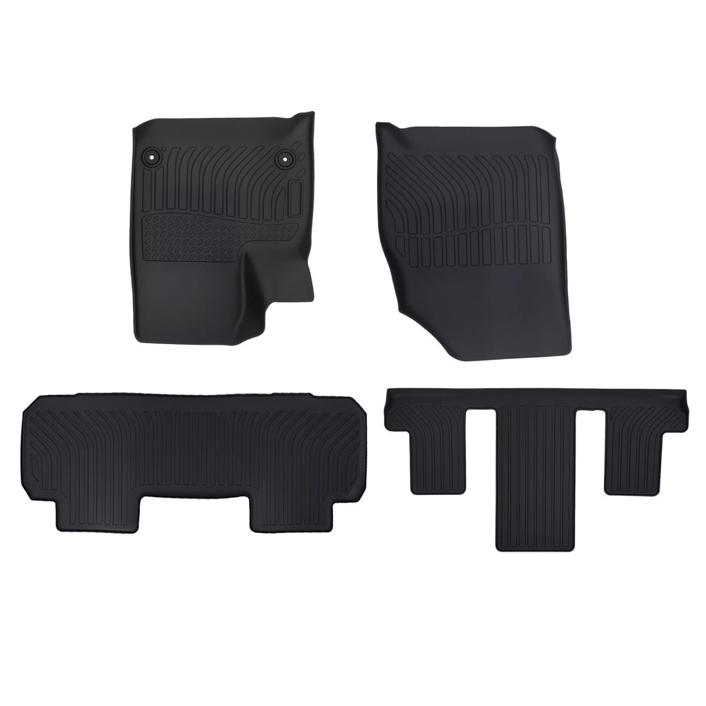 Set of 4 Black Carpet Floor Mats for Chevrolet Traverse (2018–2025) TPE Anti-Slip