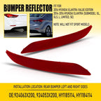 2X Red Rear Bumper Reflector Cover for Hyundai Elantra (2014–2016) EPY