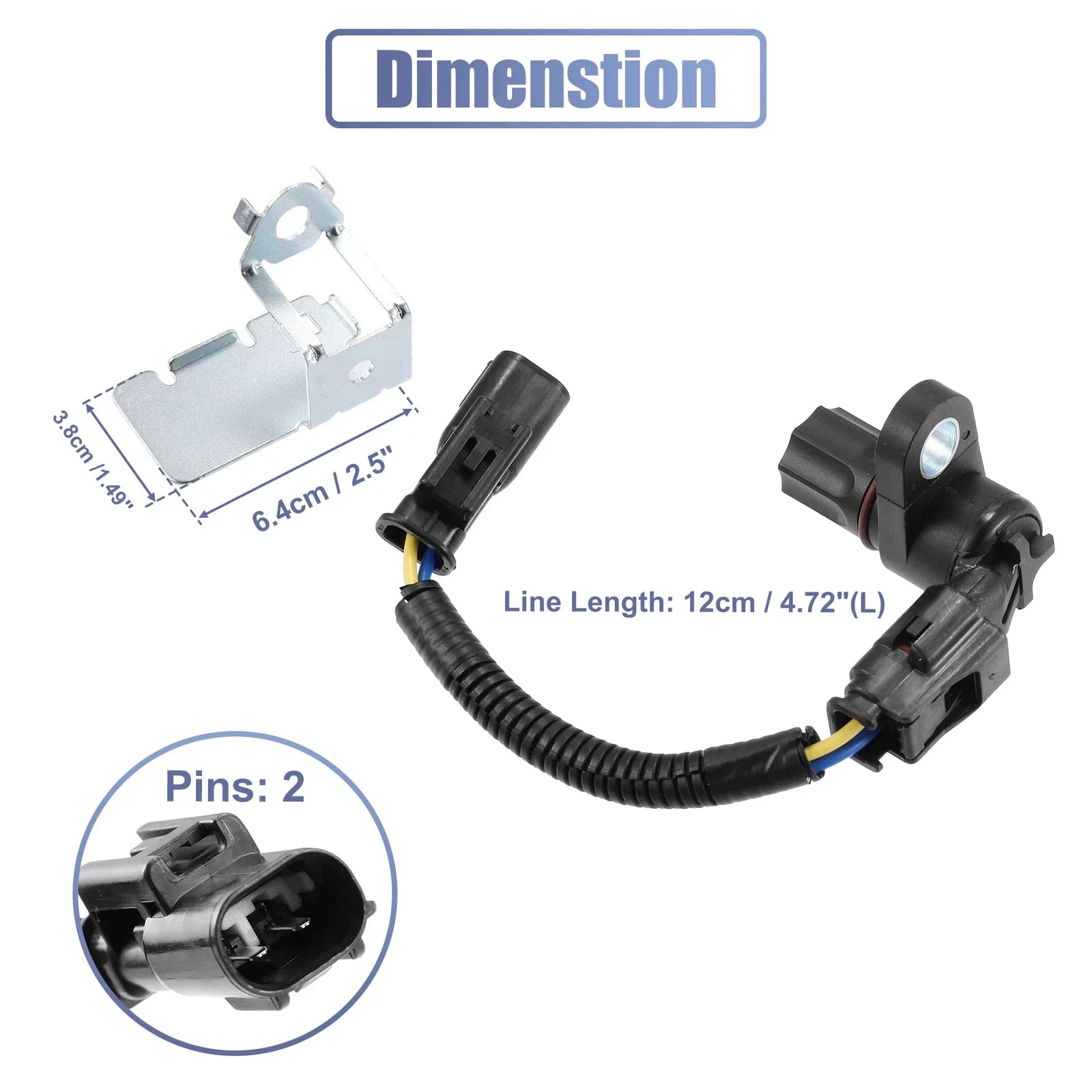 ABS Wheel Speed Sensor for Dodge Ram 1500 1998-2005 (2 x)