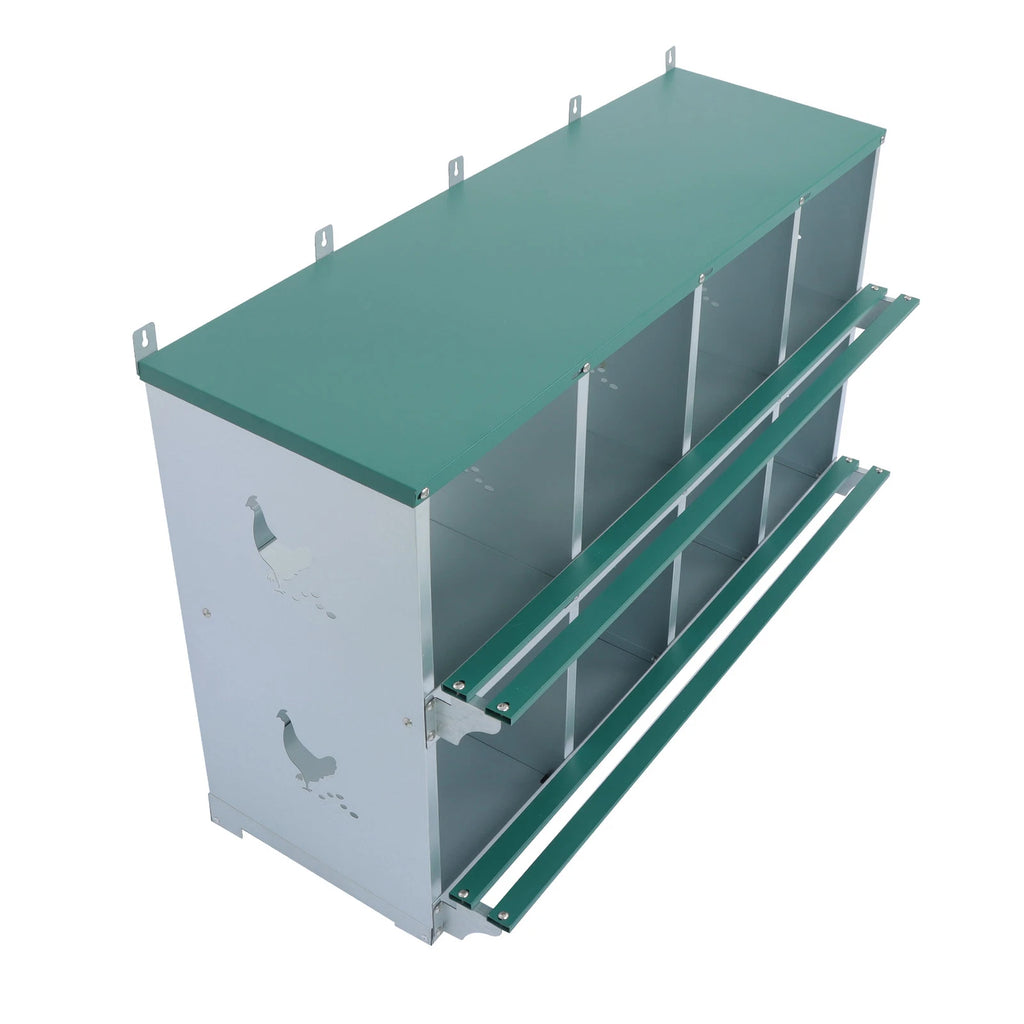 8 Hole Nesting Box for Chickens (Heavy Duty Metal)