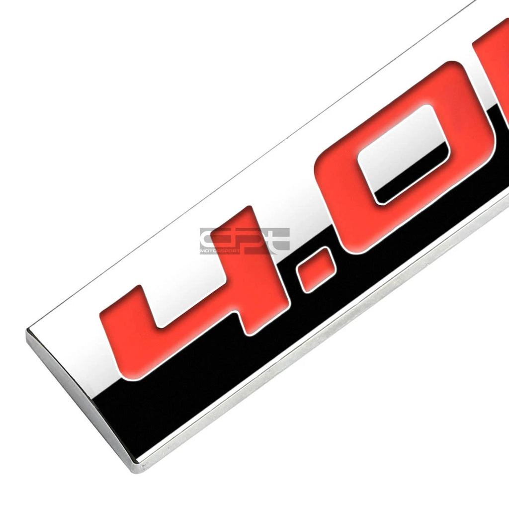 Polished Chrome Emblem Badge for 4.0L Engine