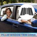 Set of 8 Door Pillar Window Trim for Toyota Highlander  Carbon Fiber