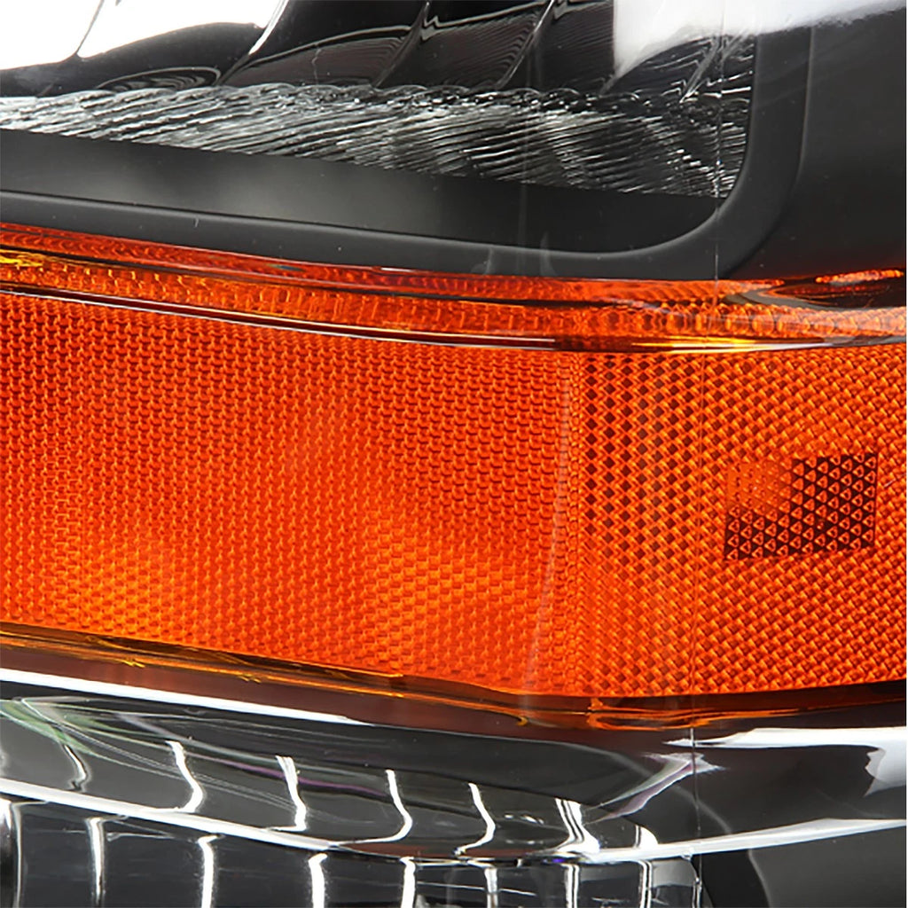 Pair of Black/Amber Corner Headlight Lamps for Ford Super Duty (2008–2010)