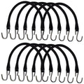 Set of 10 15" HD Rubber Tarp Straps for Flatbed Truck Tarp Tie-Down