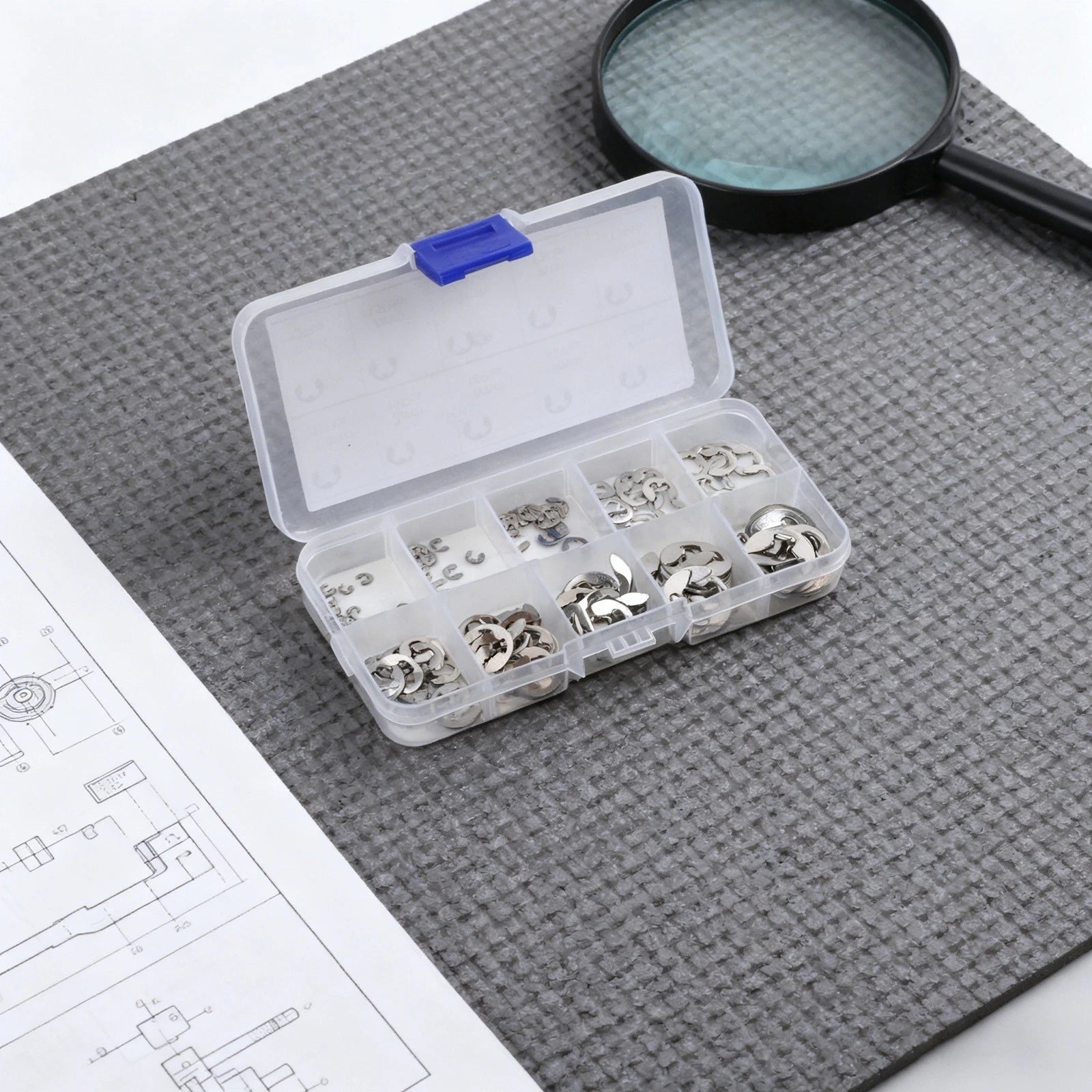 Set of 120 E Clips Circlips Stainless Steel Retaining Rings 1.5mm to 10mm