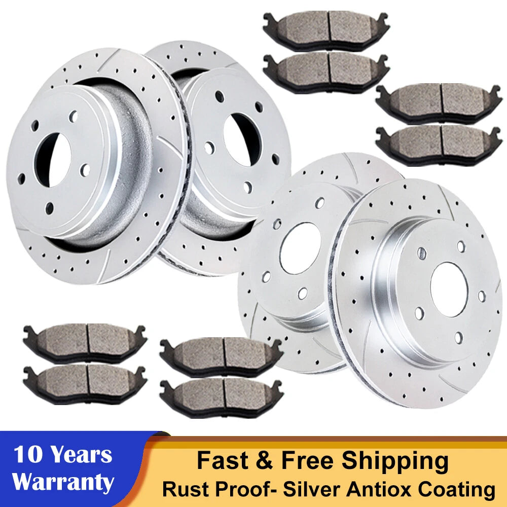 Drilled Rotors + Brake Pads for Dodge Ram 1500, Durango (YYYY–YYYY)