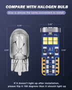 Set of 6 T10 LED License Plate Light Bulbs for Various Models