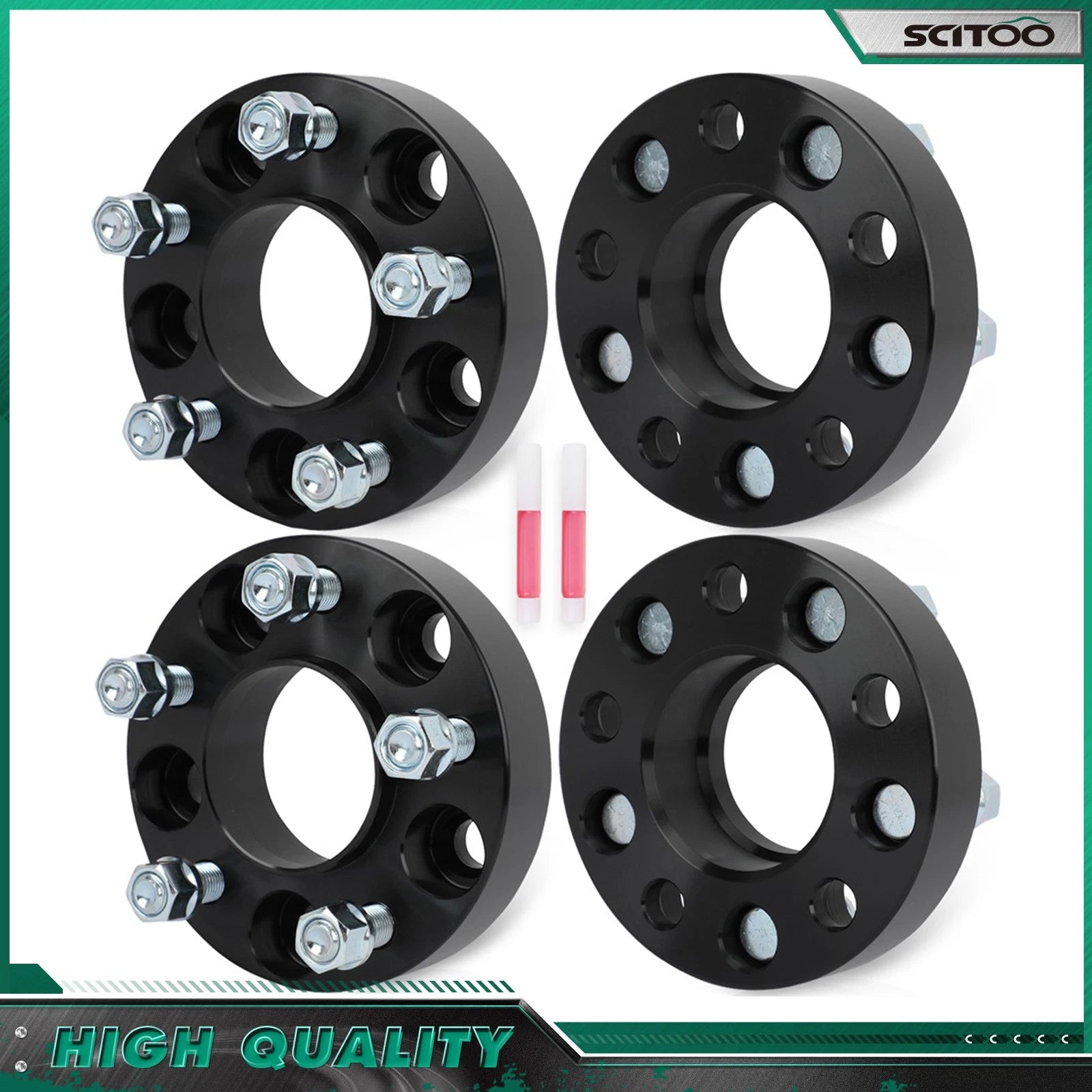 4X 1.25" Hub Centric Wheel Spacers 5x115 14x1.5 for Dodge Challenger (2008–2023)