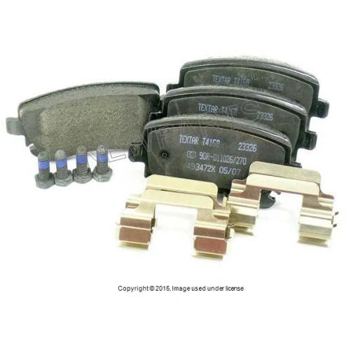 Set of 4 Rear Brake Pads & Clips for Audi A6 A8 Quattro RS4 RS6 S6 S8 (OEM)