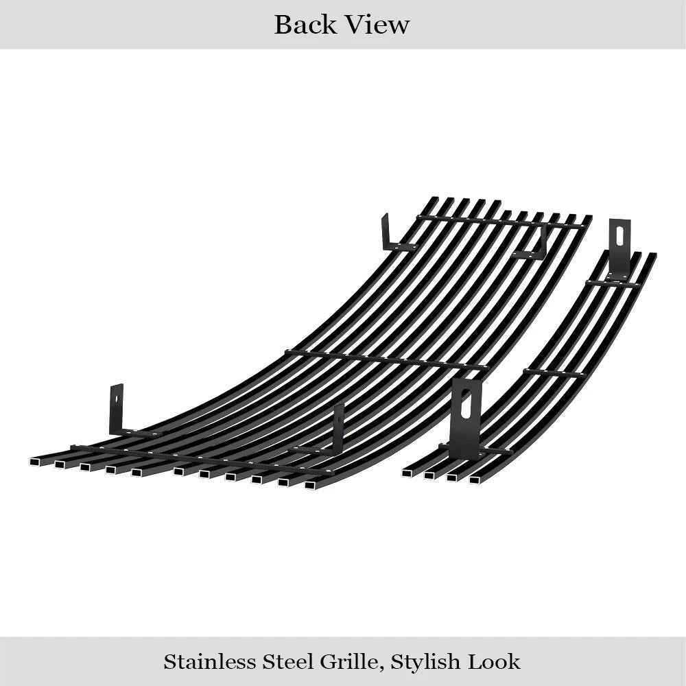 Stainless Black Billet Grill Insert Combo for Ford F-150 (1997-1998)