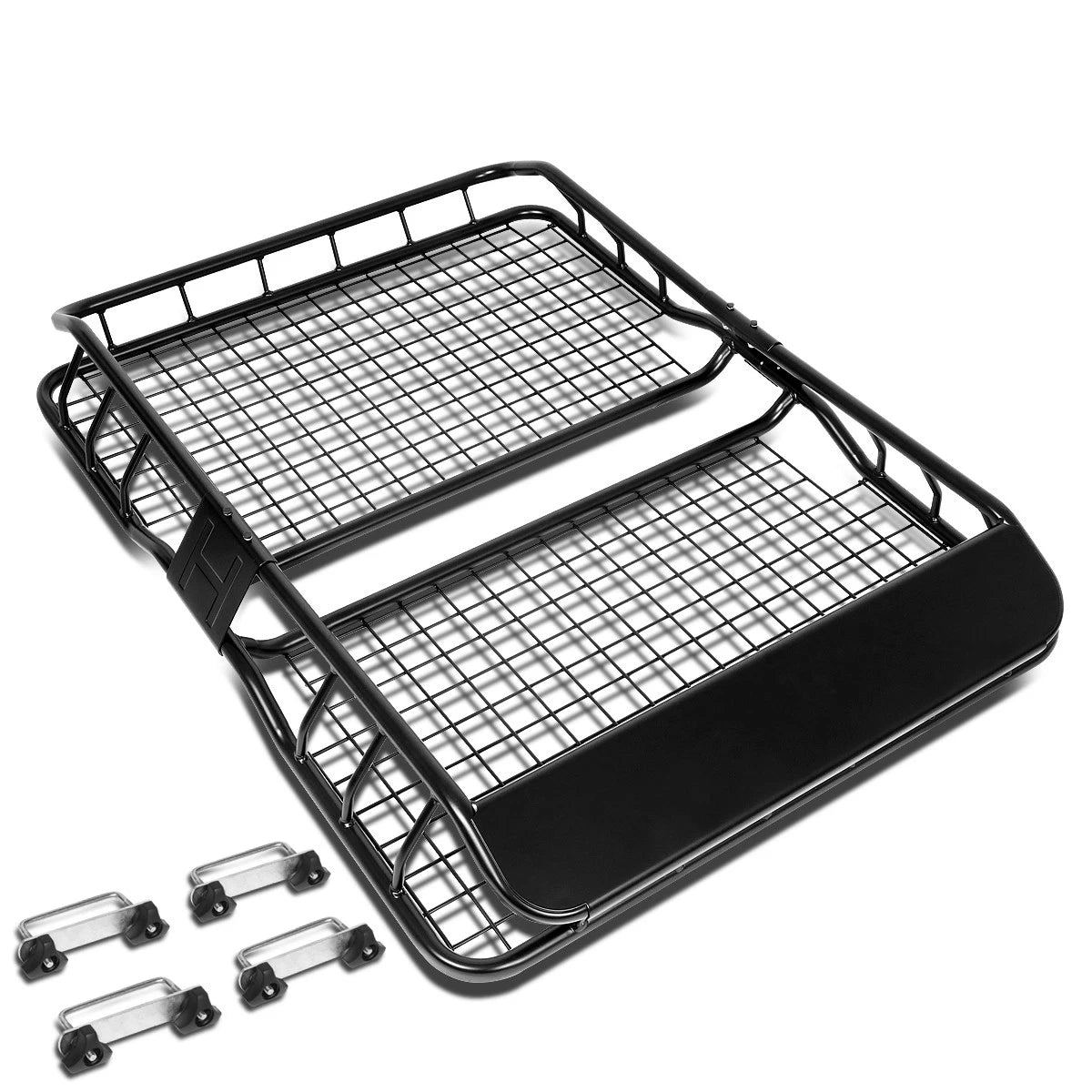49" x 36" Mild Steel Roof Rack Cargo Carrier with Wind Fairing/Deflector