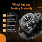 Set of 2 Front Wheel Hub Assemblies for Infiniti QX56 Titan 4WD (2008–2012)
