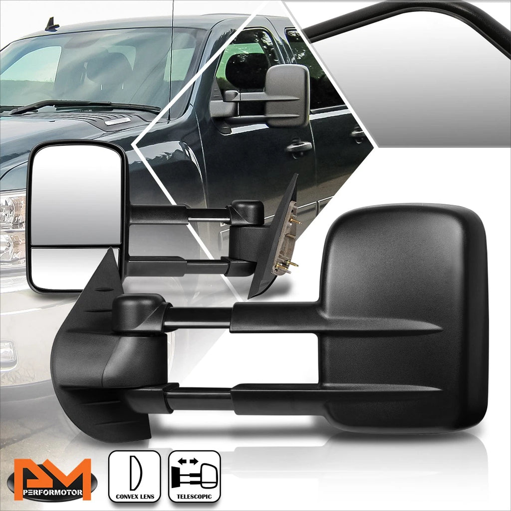 Set of 2 Manual Telescoping Towing Mirrors for Avalanche/Tahoe/Escalade (2007–2013)