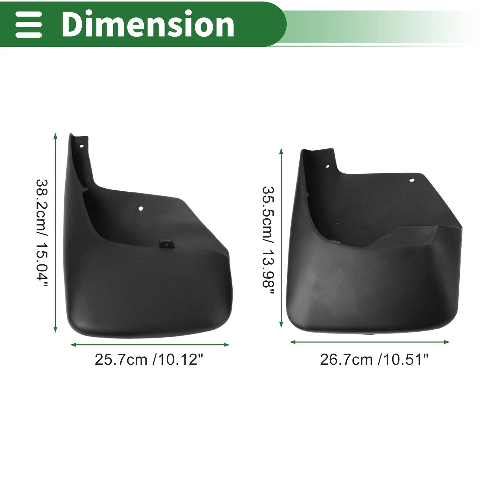 Mud Flaps Splash Guards for Chevrolet Trailblazer (2002–2009) W/ Mounts