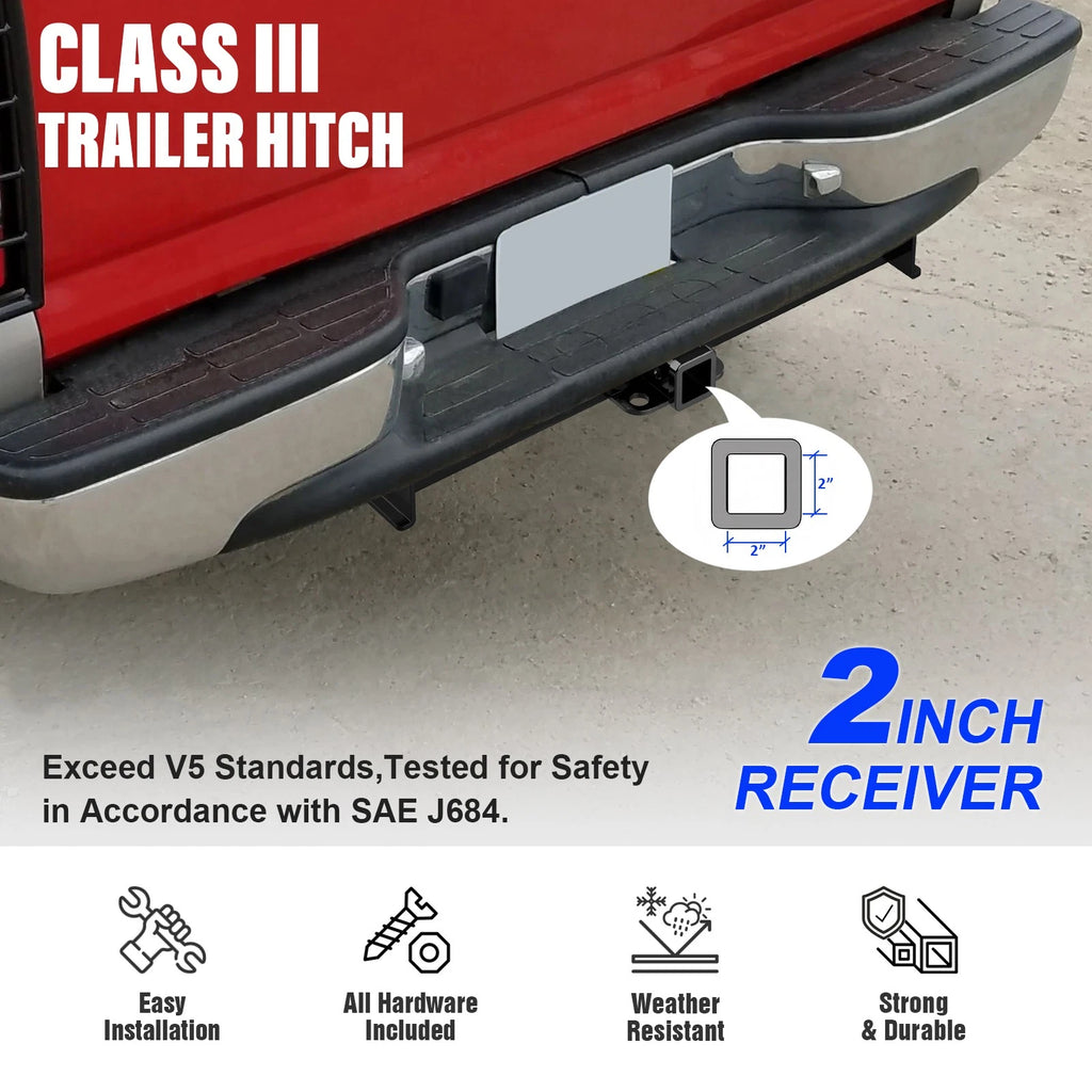 Towing Hitch Receiver Class 3 for Chevy Silverado GMC Sierra 1500 (1999-2007)